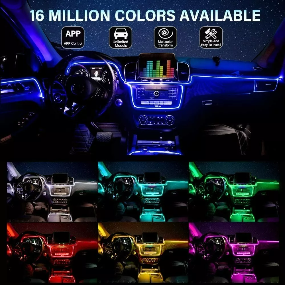 LUCES LED RGB PARA INTERIORES - AUTO™ 🚗